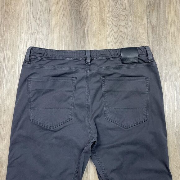 DU/ER Pants Mens 36x29 Gray T2X Slim Fit Jogger Drawstring Elastic Cuff Pockets - Picture 8 of 12